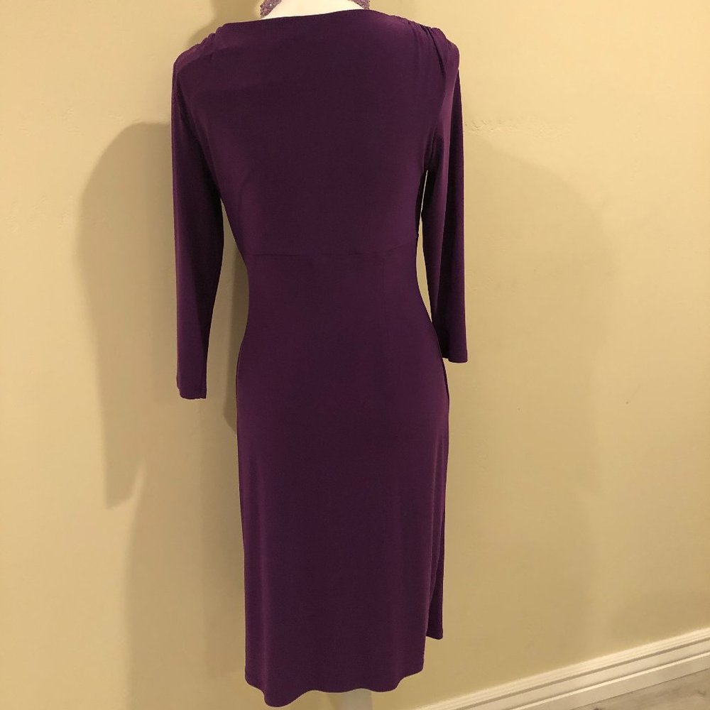 Dark Purple Ralph Lauren dress, size 10 - Picture 4 of 7
